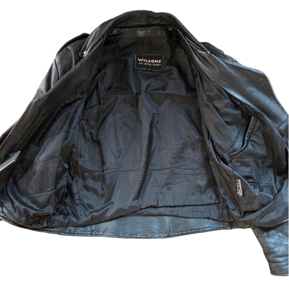 Vintage Wilson's Leather/Biker Jacket Mens size XL - Picture 4 of 15